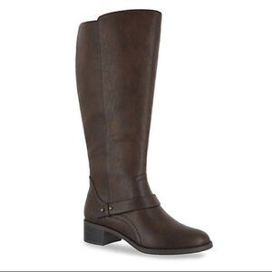 Easy Street Faux Leather Brown Jewel Riding Boots Size 7M New